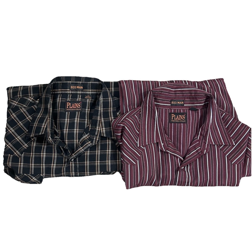 Plains Western Wear Men's 2X  Long Sleeve‎ Shirt Bundle